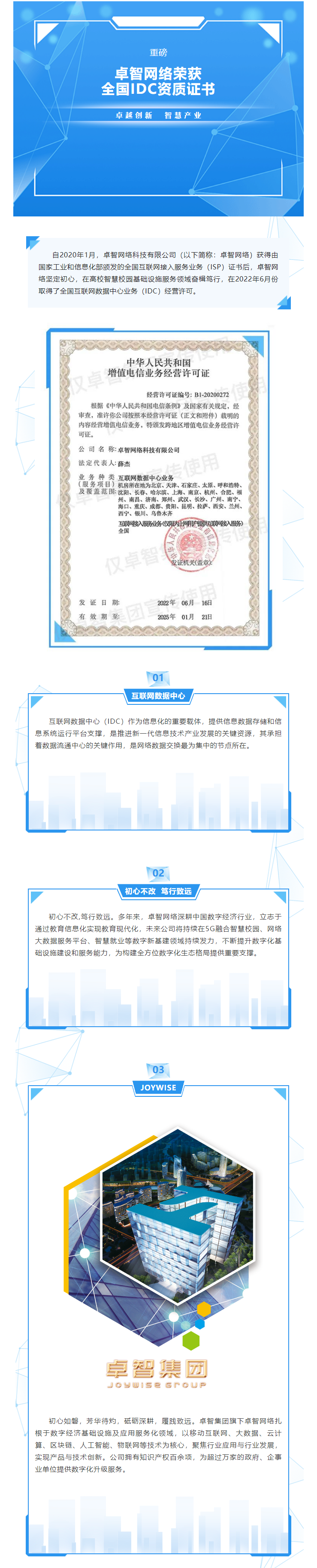 重磅！卓智網(wǎng)絡(luò)榮獲全國IDC資質(zhì)證書.png